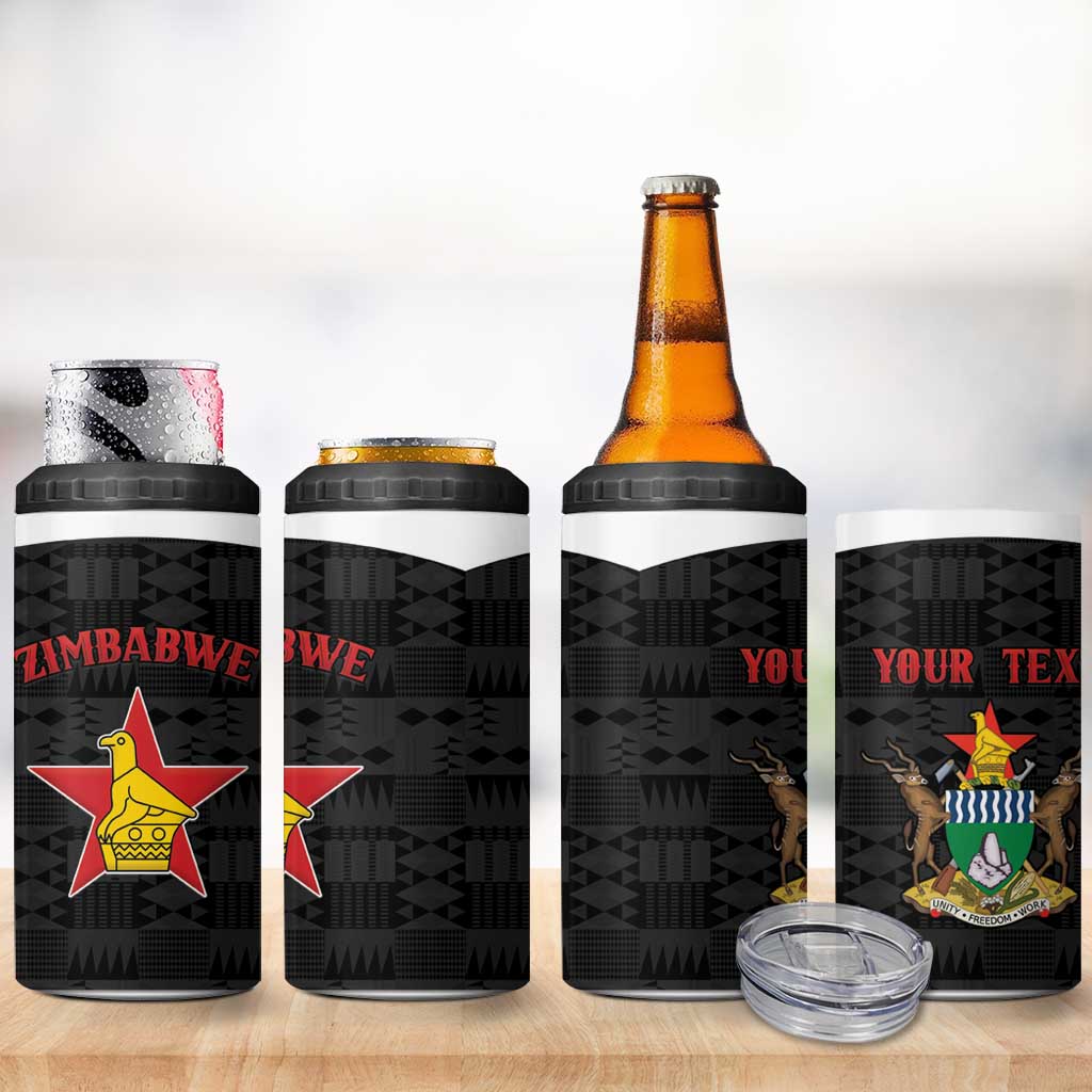 Custom Hockey Zimbabwe 4 in 1 Can Cooler Tumbler Go Champions - Wonder Print Shop