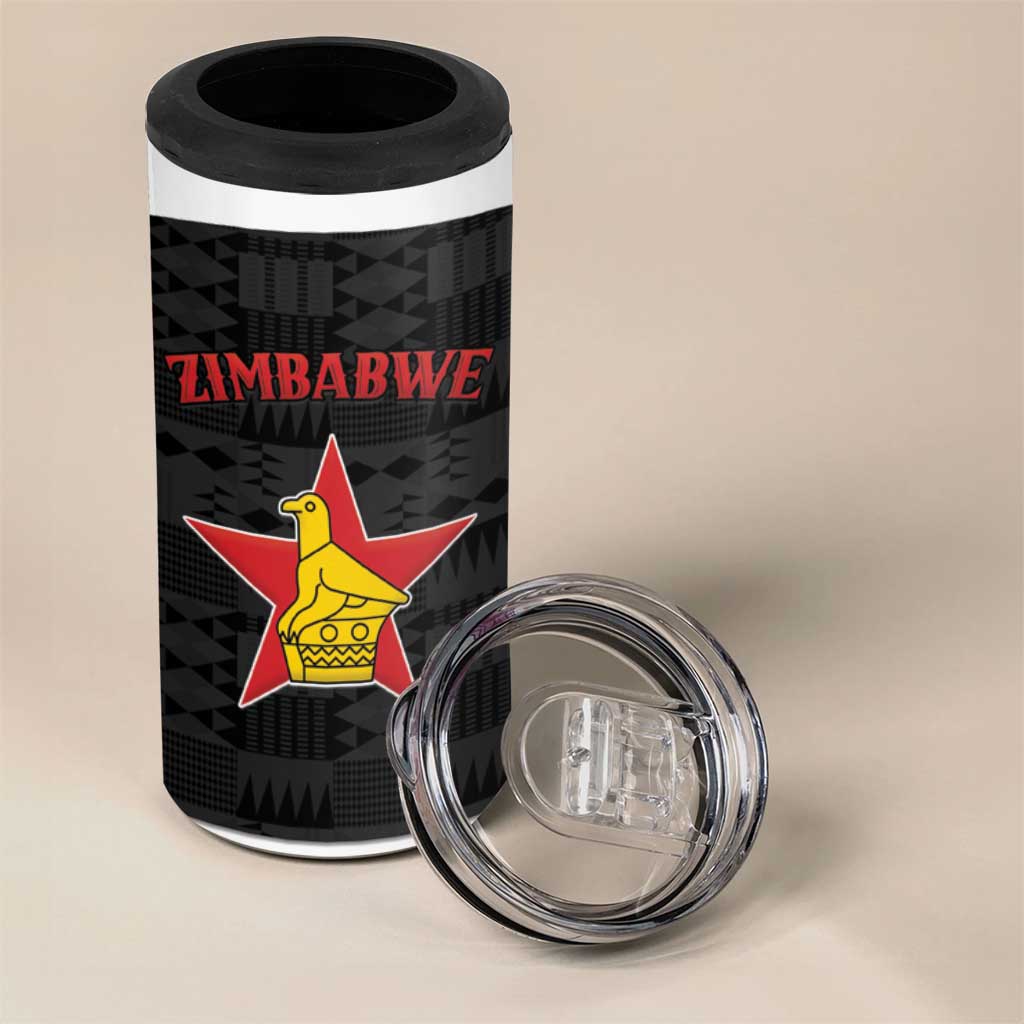 Custom Hockey Zimbabwe 4 in 1 Can Cooler Tumbler Go Champions - Wonder Print Shop