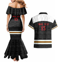 Custom Hockey Zimbabwe Couples Matching Mermaid Dress and Hawaiian Shirt Go Champions - Wonder Print Shop