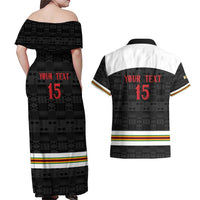 Custom Hockey Zimbabwe Couples Matching Off Shoulder Maxi Dress and Hawaiian Shirt Go Champions - Wonder Print Shop