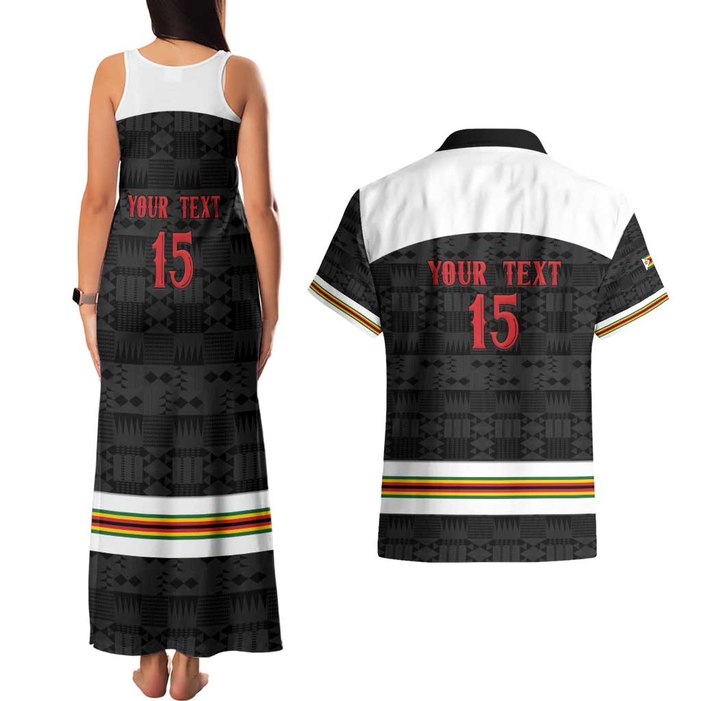 Custom Hockey Zimbabwe Couples Matching Tank Maxi Dress and Hawaiian Shirt Go Champions - Wonder Print Shop