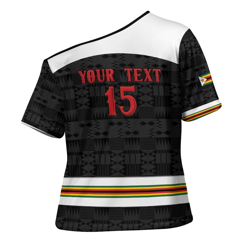 Custom Hockey Zimbabwe Cross Shoulder Shirt Go Champions - Wonder Print Shop