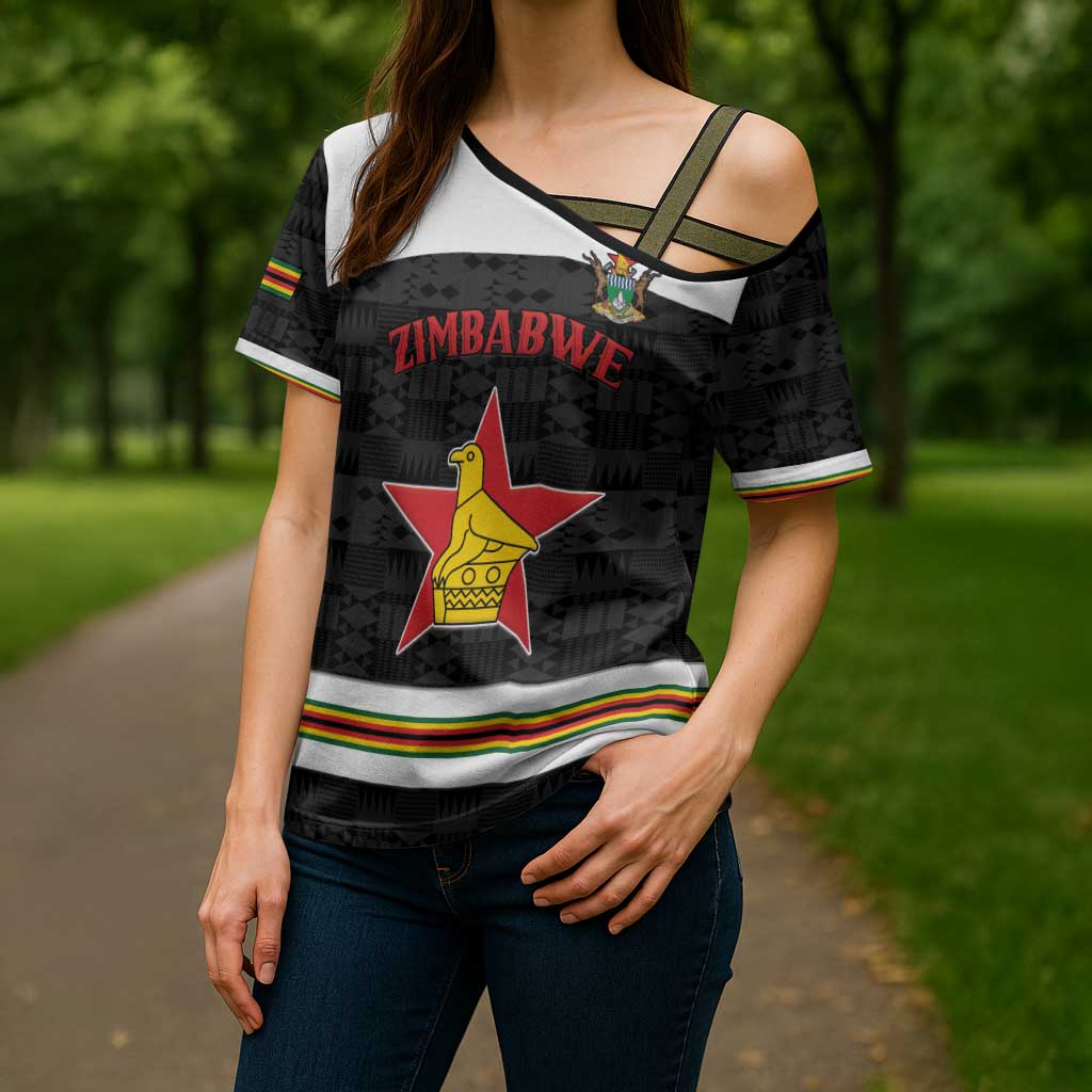 Custom Hockey Zimbabwe Cross Shoulder Shirt Go Champions - Wonder Print Shop