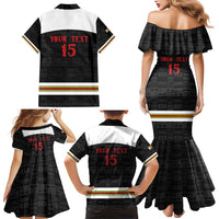 Custom Hockey Zimbabwe Family Matching Mermaid Dress and Hawaiian Shirt Go Champions - Wonder Print Shop