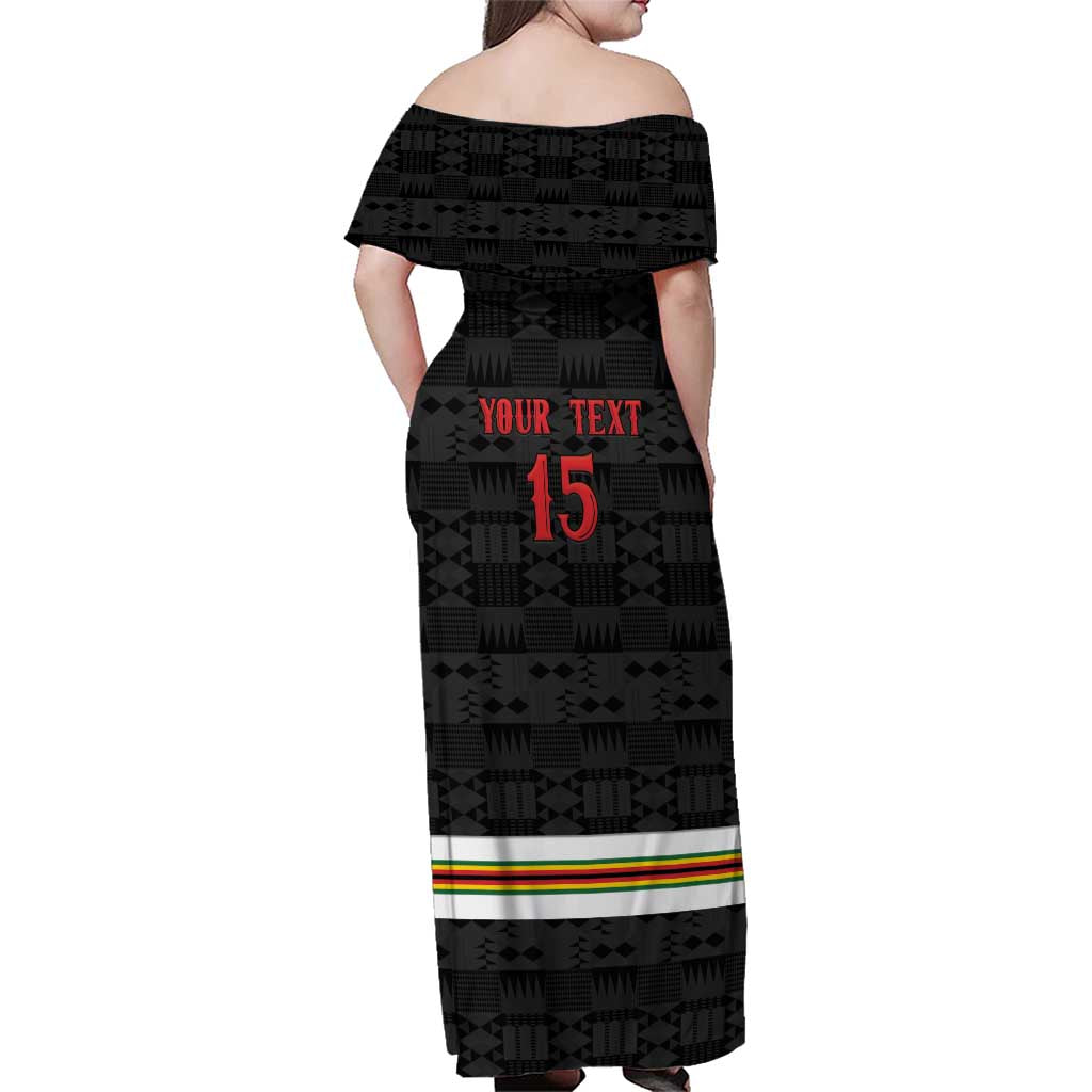 Custom Hockey Zimbabwe Family Matching Off Shoulder Maxi Dress and Hawaiian Shirt Go Champions - Wonder Print Shop