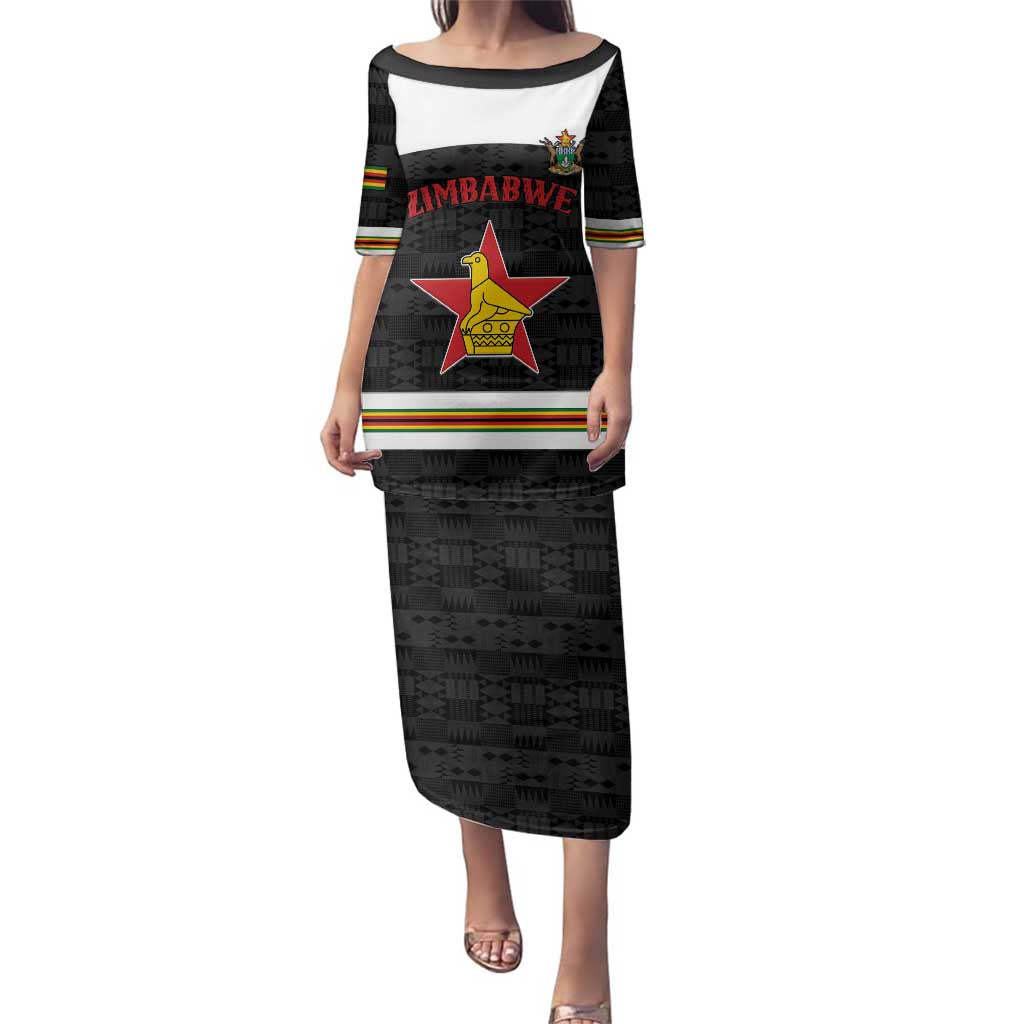 Custom Hockey Zimbabwe Family Matching Puletasi and Hawaiian Shirt Go Champions - Wonder Print Shop