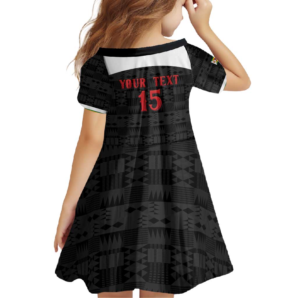 Custom Hockey Zimbabwe Family Matching Short Sleeve Bodycon Dress and Hawaiian Shirt Go Champions - Wonder Print Shop