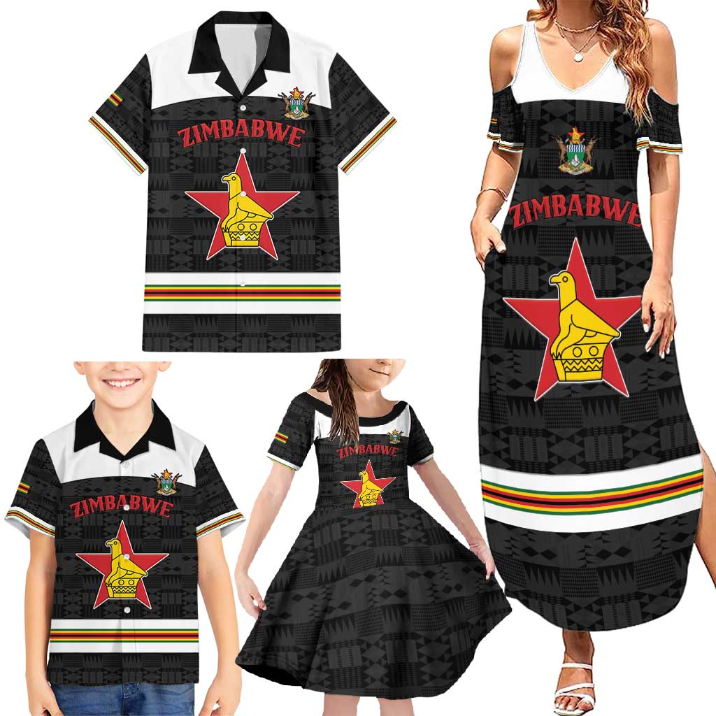 Custom Hockey Zimbabwe Family Matching Summer Maxi Dress and Hawaiian Shirt Go Champions - Wonder Print Shop