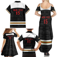 Custom Hockey Zimbabwe Family Matching Summer Maxi Dress and Hawaiian Shirt Go Champions - Wonder Print Shop
