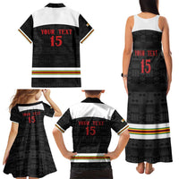 Custom Hockey Zimbabwe Family Matching Tank Maxi Dress and Hawaiian Shirt Go Champions - Wonder Print Shop