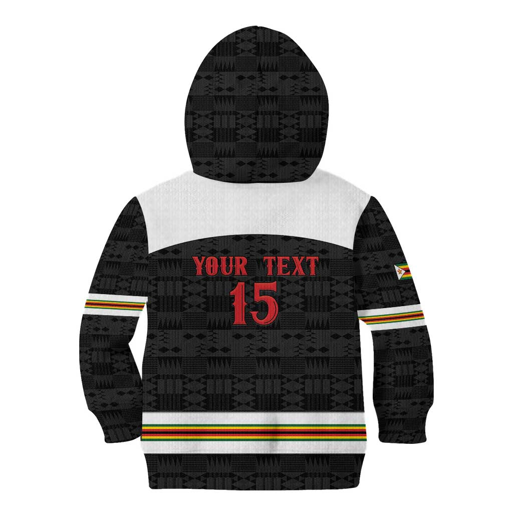 Custom Hockey Zimbabwe Kid Hoodie Go Champions - Wonder Print Shop