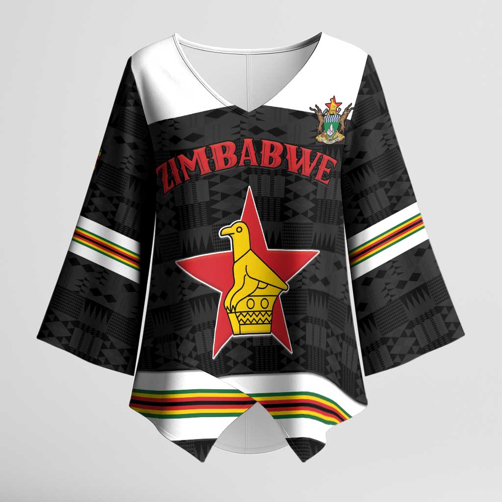 Custom Hockey Zimbabwe Kimono Sleeve Blouse Go Champions - Wonder Print Shop