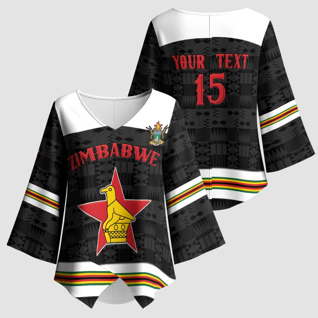 Custom Hockey Zimbabwe Kimono Sleeve Blouse Go Champions - Wonder Print Shop