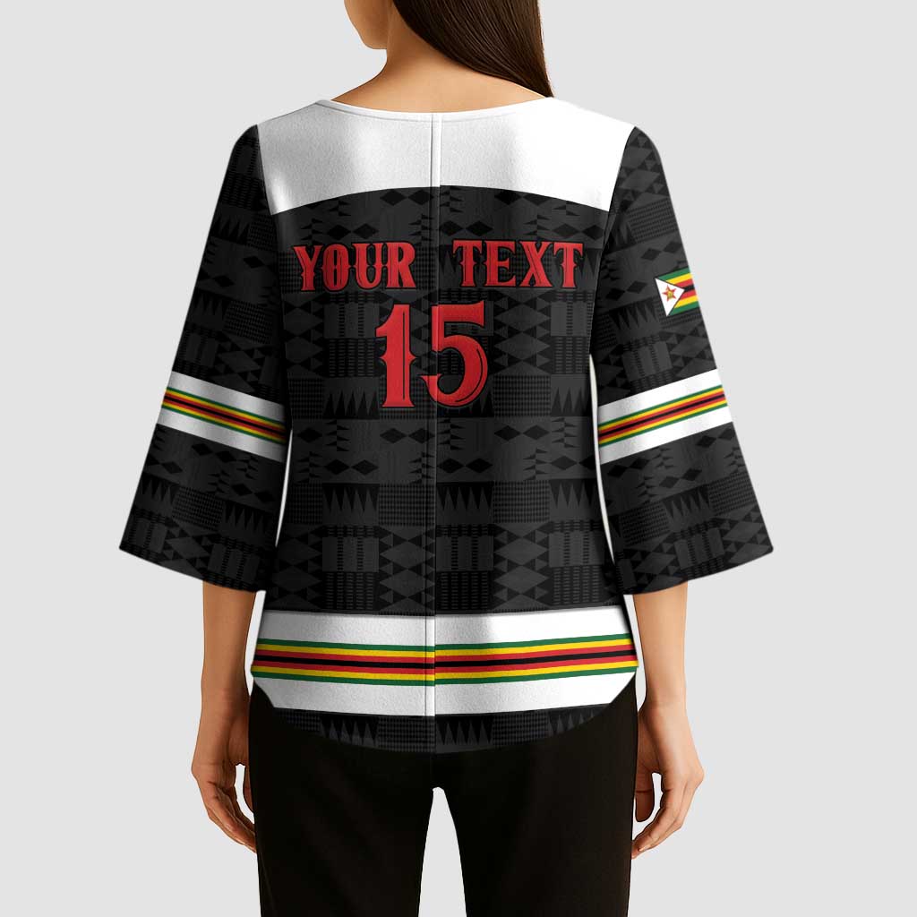 Custom Hockey Zimbabwe Kimono Sleeve Blouse Go Champions - Wonder Print Shop