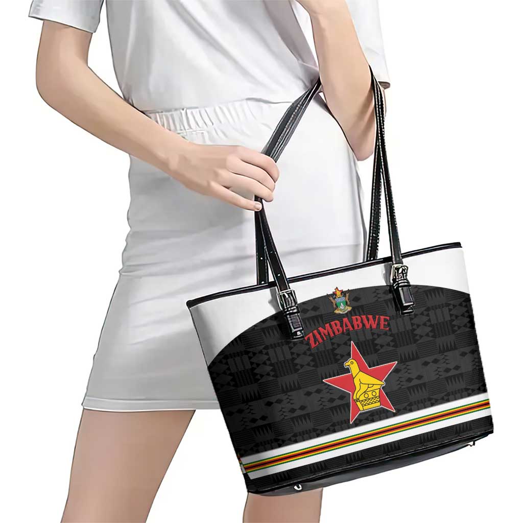 Hockey Zimbabwe Leather Tote Bag Go Champions - Wonder Print Shop