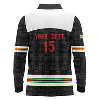Custom Hockey Zimbabwe Long Sleeve Polo Shirt Go Champions - Wonder Print Shop