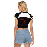 Custom Hockey Zimbabwe Raglan Cropped T Shirt Go Champions - Wonder Print Shop