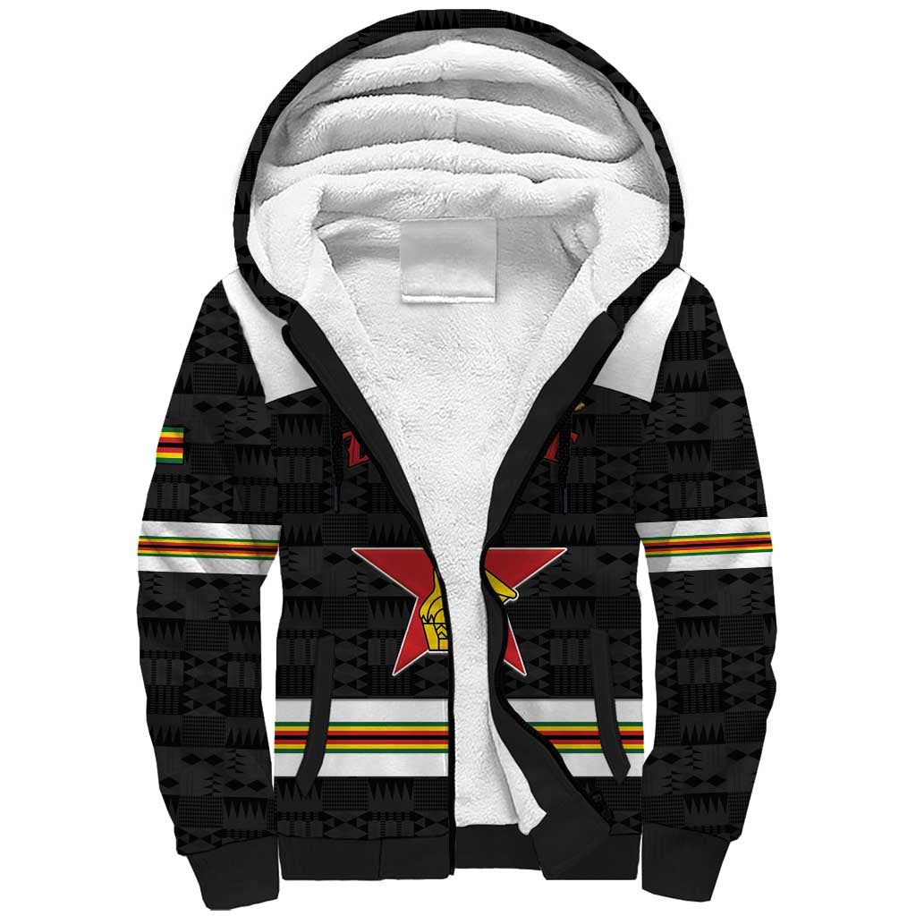 Custom Hockey Zimbabwe Sherpa Hoodie Go Champions - Wonder Print Shop