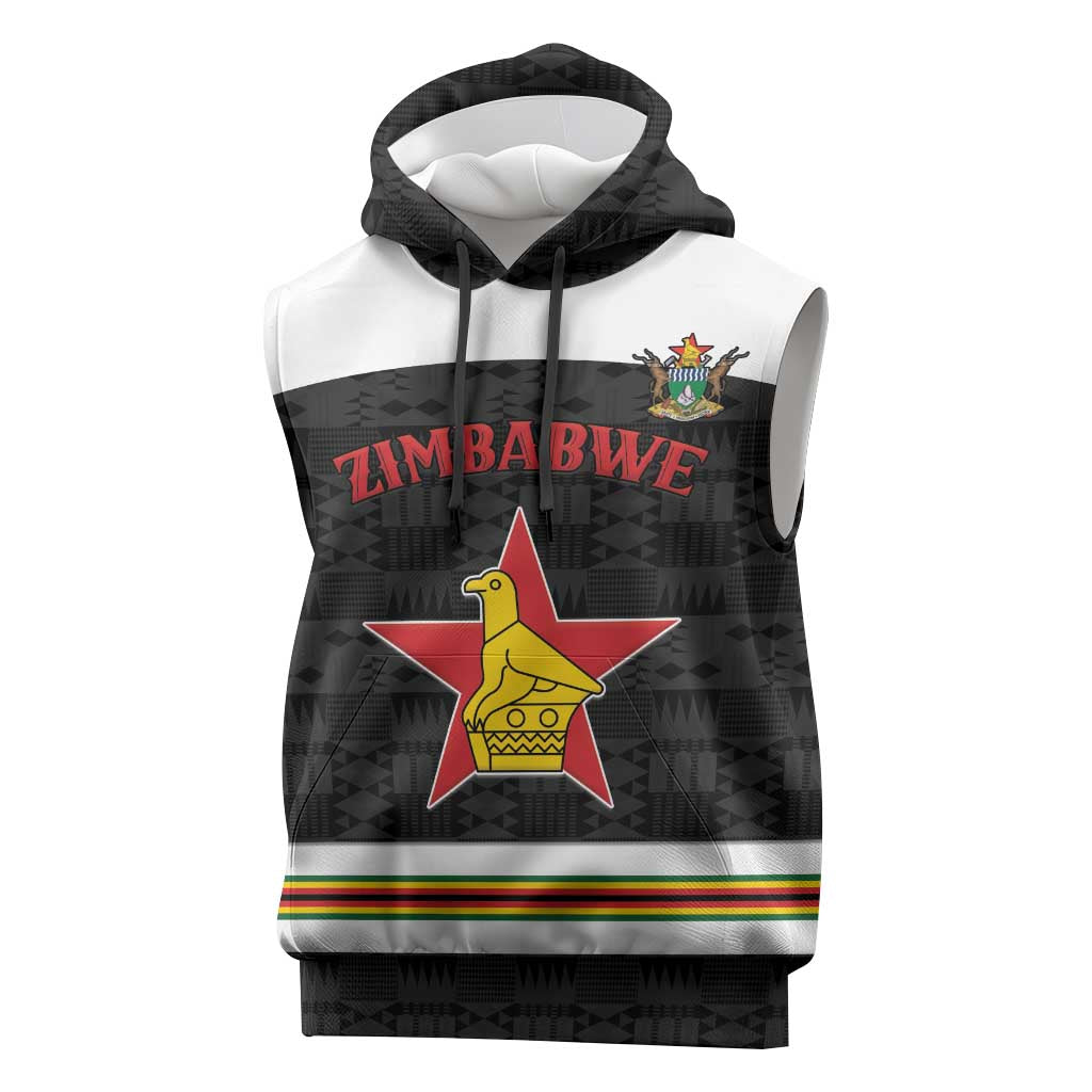 Custom Hockey Zimbabwe Sleeveless Hoodie Go Champions - Wonder Print Shop