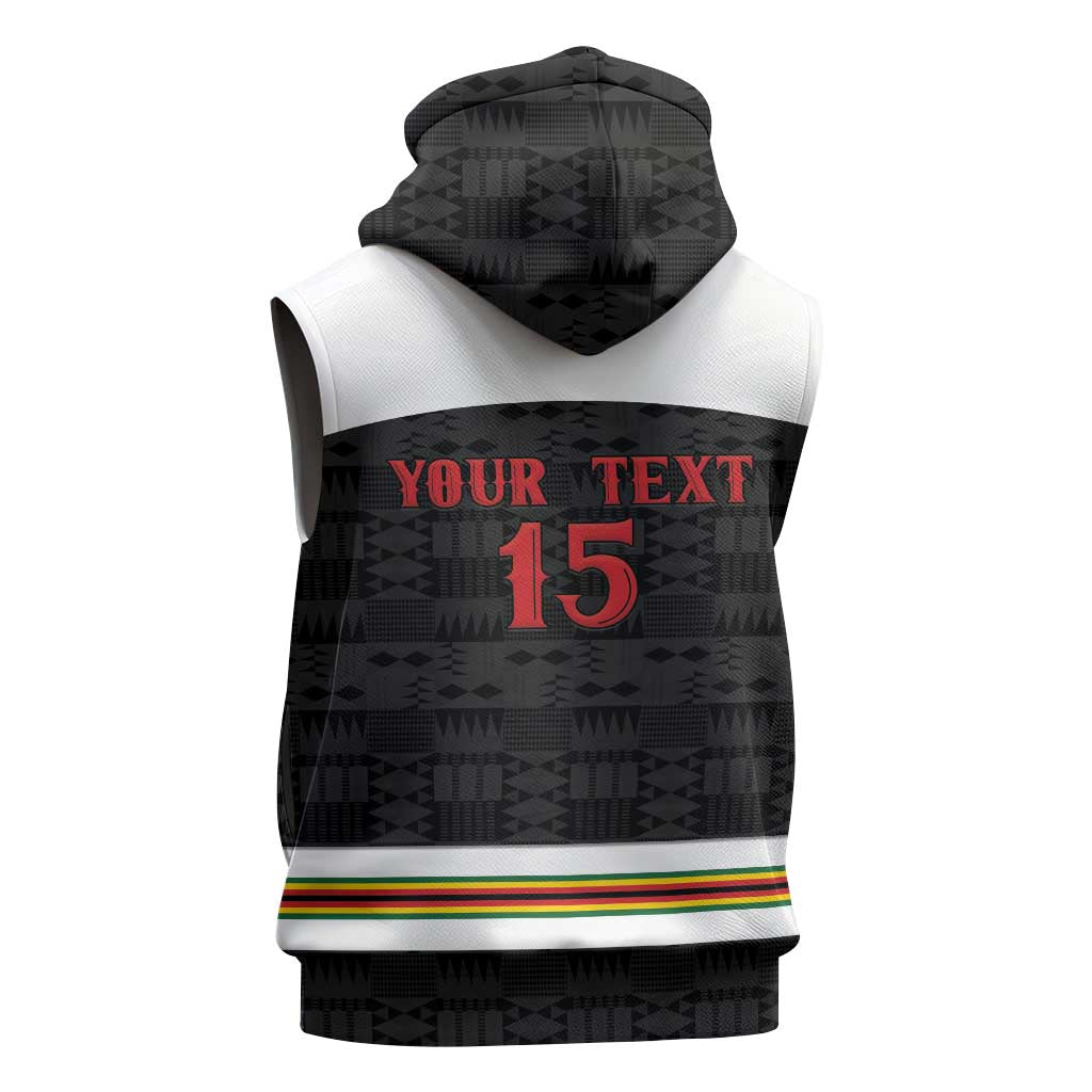 Custom Hockey Zimbabwe Sleeveless Hoodie Go Champions - Wonder Print Shop