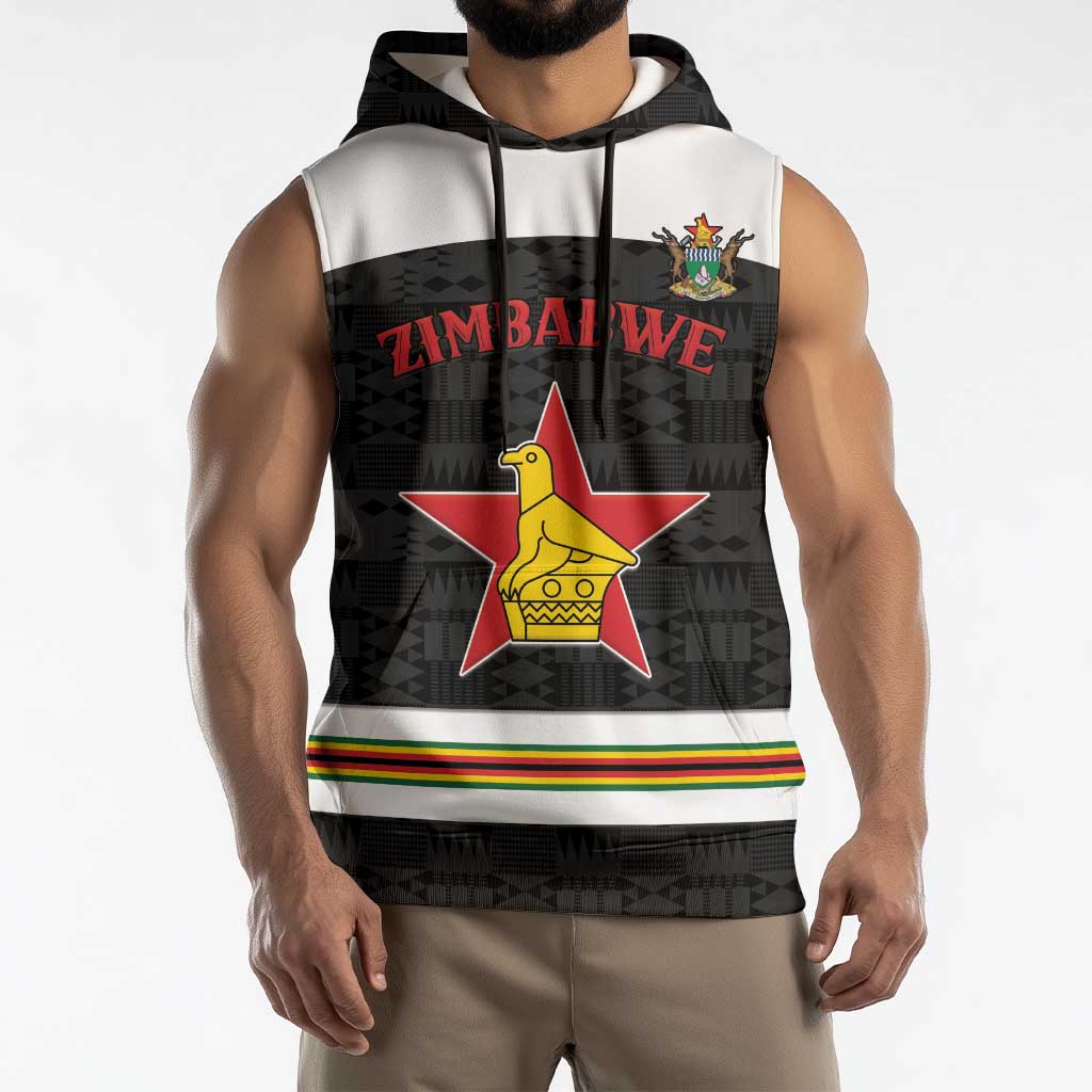 Custom Hockey Zimbabwe Sleeveless Hoodie Go Champions - Wonder Print Shop