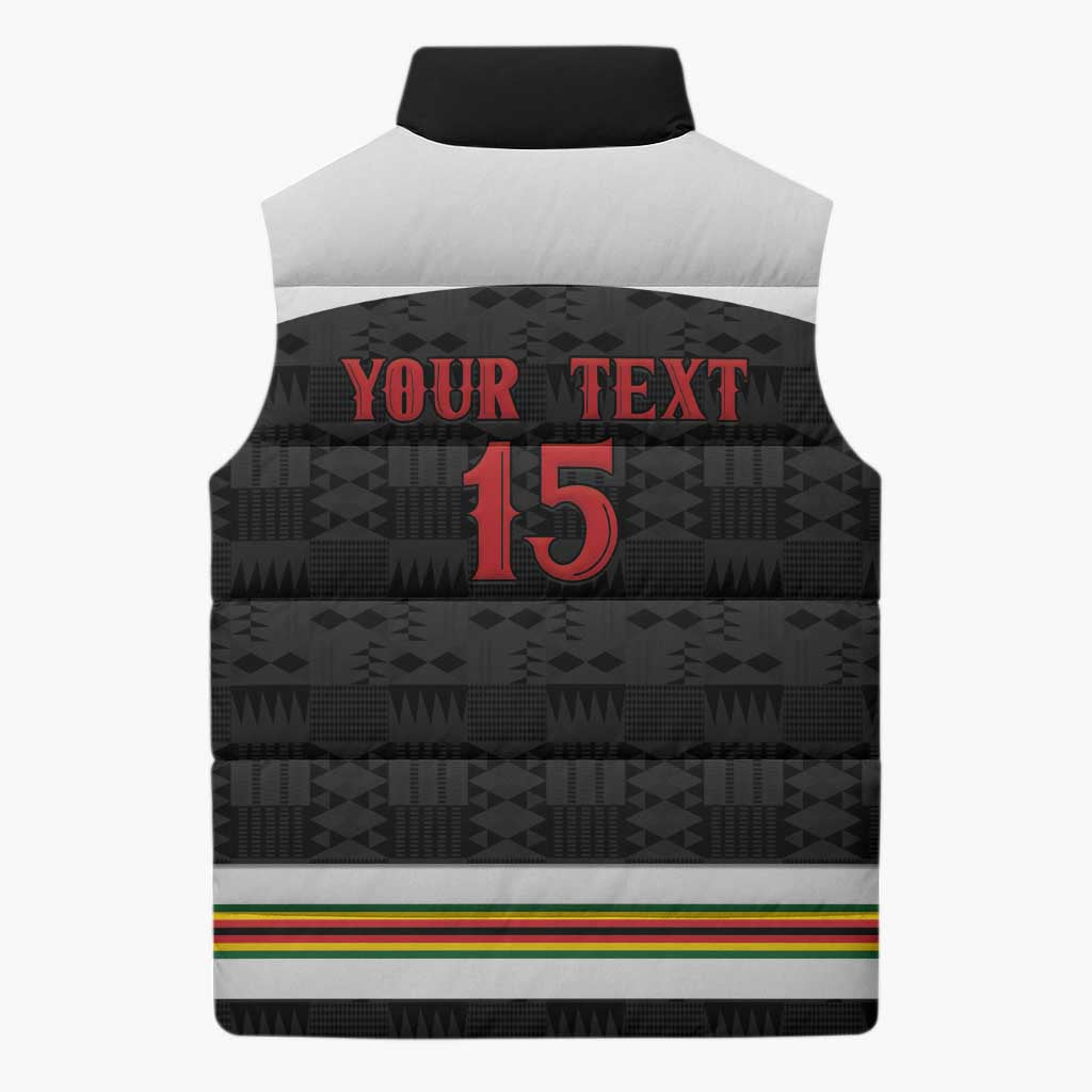 Custom Hockey Zimbabwe Sleeveless Puffer Jacket Go Champions - Wonder Print Shop