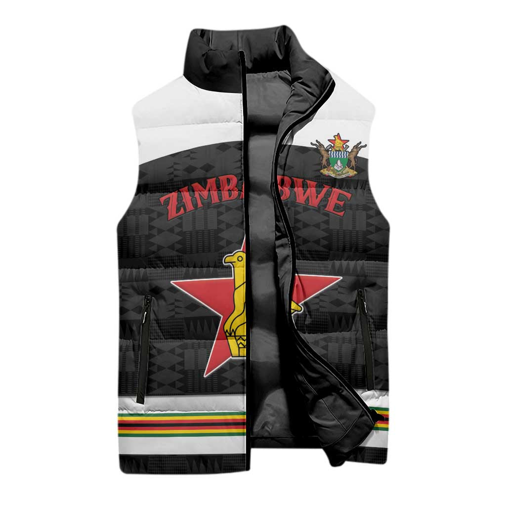 Custom Hockey Zimbabwe Sleeveless Puffer Jacket Go Champions - Wonder Print Shop