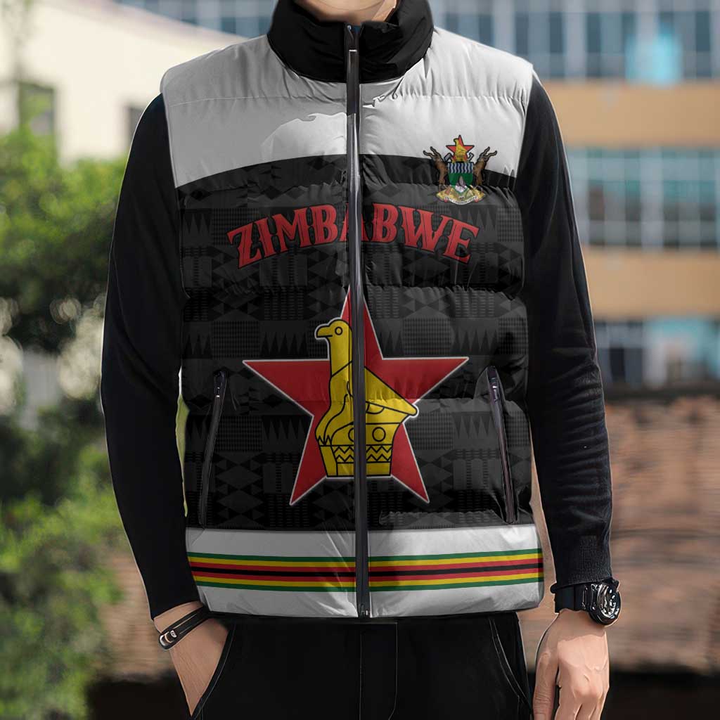 Custom Hockey Zimbabwe Sleeveless Puffer Jacket Go Champions - Wonder Print Shop