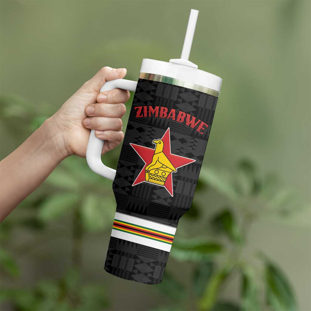 Custom Hockey Zimbabwe Tumbler With Handle Go Champions - Wonder Print Shop