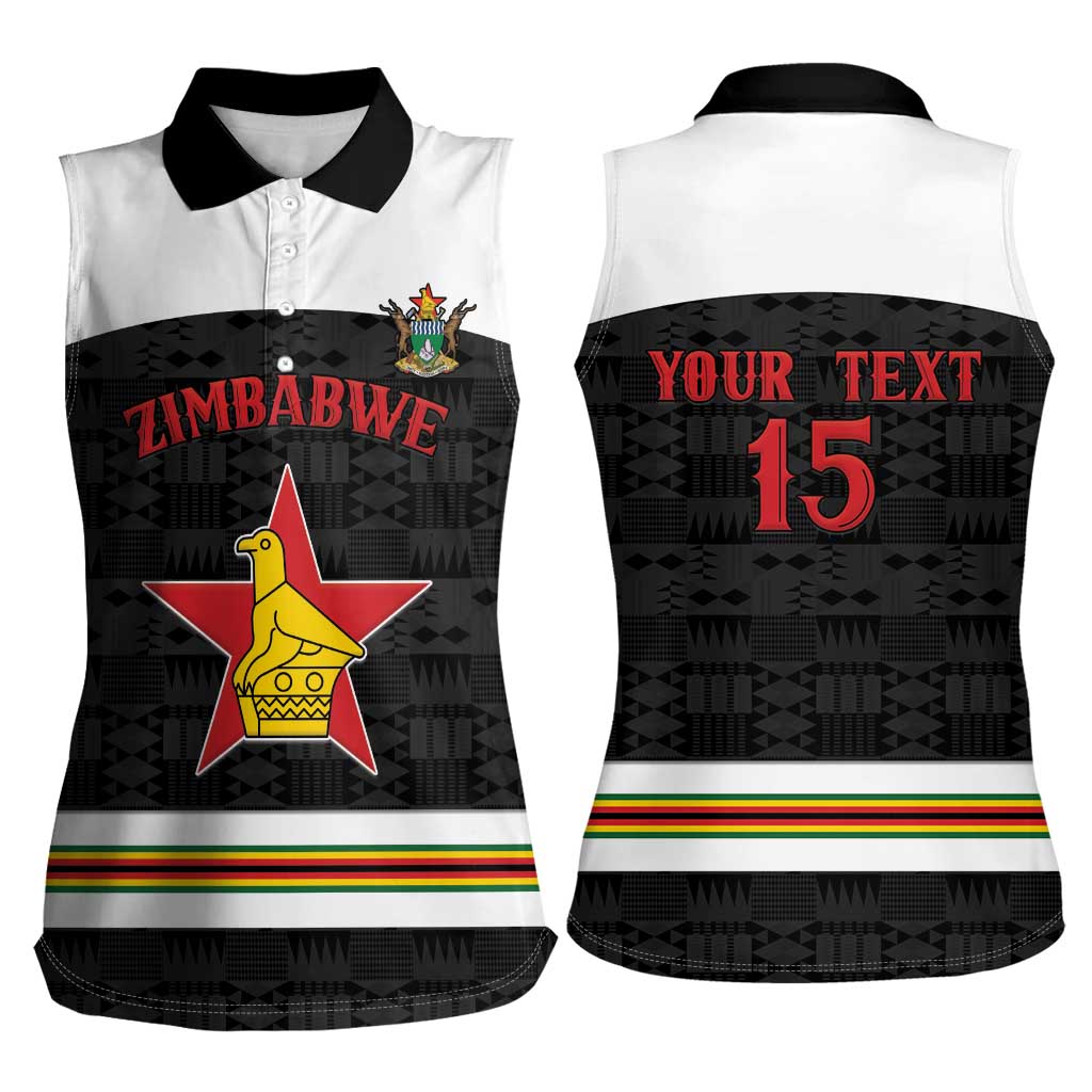 Custom Hockey Zimbabwe Women Sleeveless Polo Shirt Go Champions - Wonder Print Shop