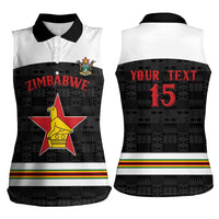 Custom Hockey Zimbabwe Women Sleeveless Polo Shirt Go Champions - Wonder Print Shop