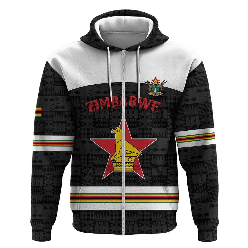 Custom Hockey Zimbabwe Zip Hoodie Go Champions - Wonder Print Shop