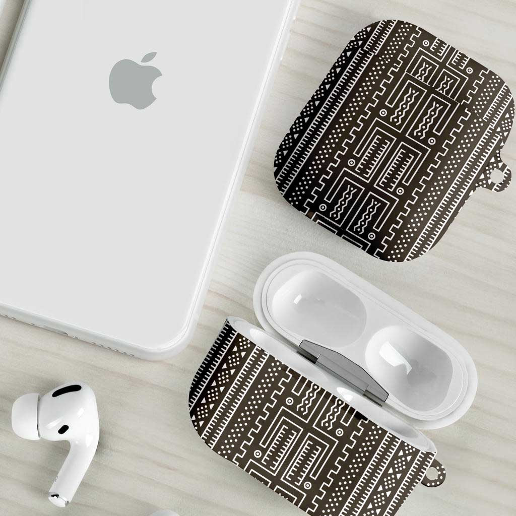 Mali Mud Cloth AirPods Case Bogolanfini Pattern - Wonder Print Shop