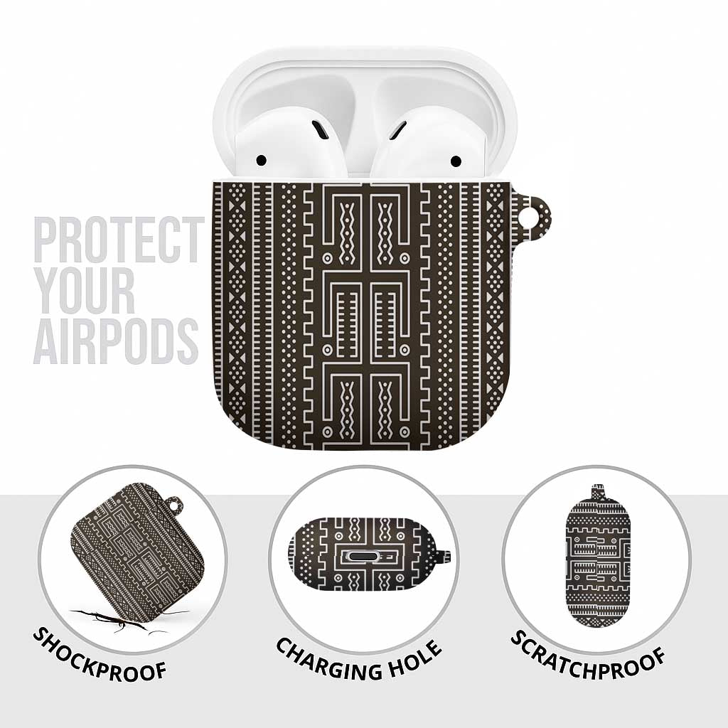 Mali Mud Cloth AirPods Case Bogolanfini Pattern - Wonder Print Shop