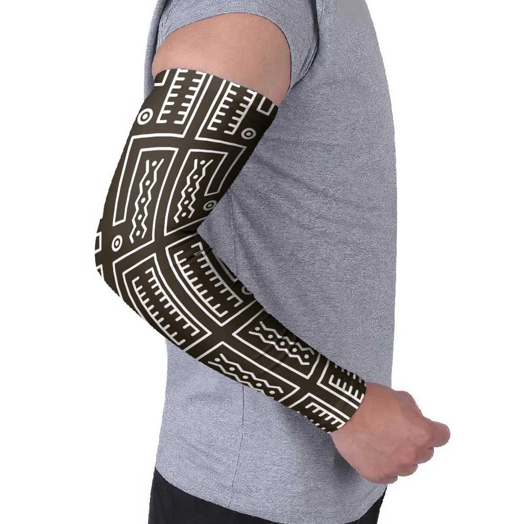 Mali Mud Cloth Arm Sleeves Bogolanfini Pattern - Wonder Print Shop