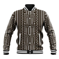Mali Mud Cloth Baseball Jacket Bogolanfini Pattern - Wonder Print Shop
