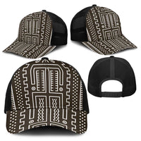 Mali Mud Cloth Baseball Net Cap Bogolanfini Pattern - Wonder Print Shop