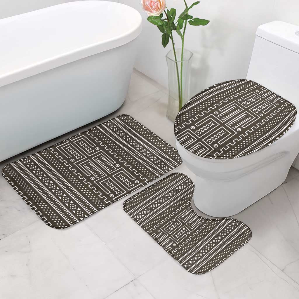 Mali Mud Cloth Bathroom Set Bogolanfini Pattern - Wonder Print Shop