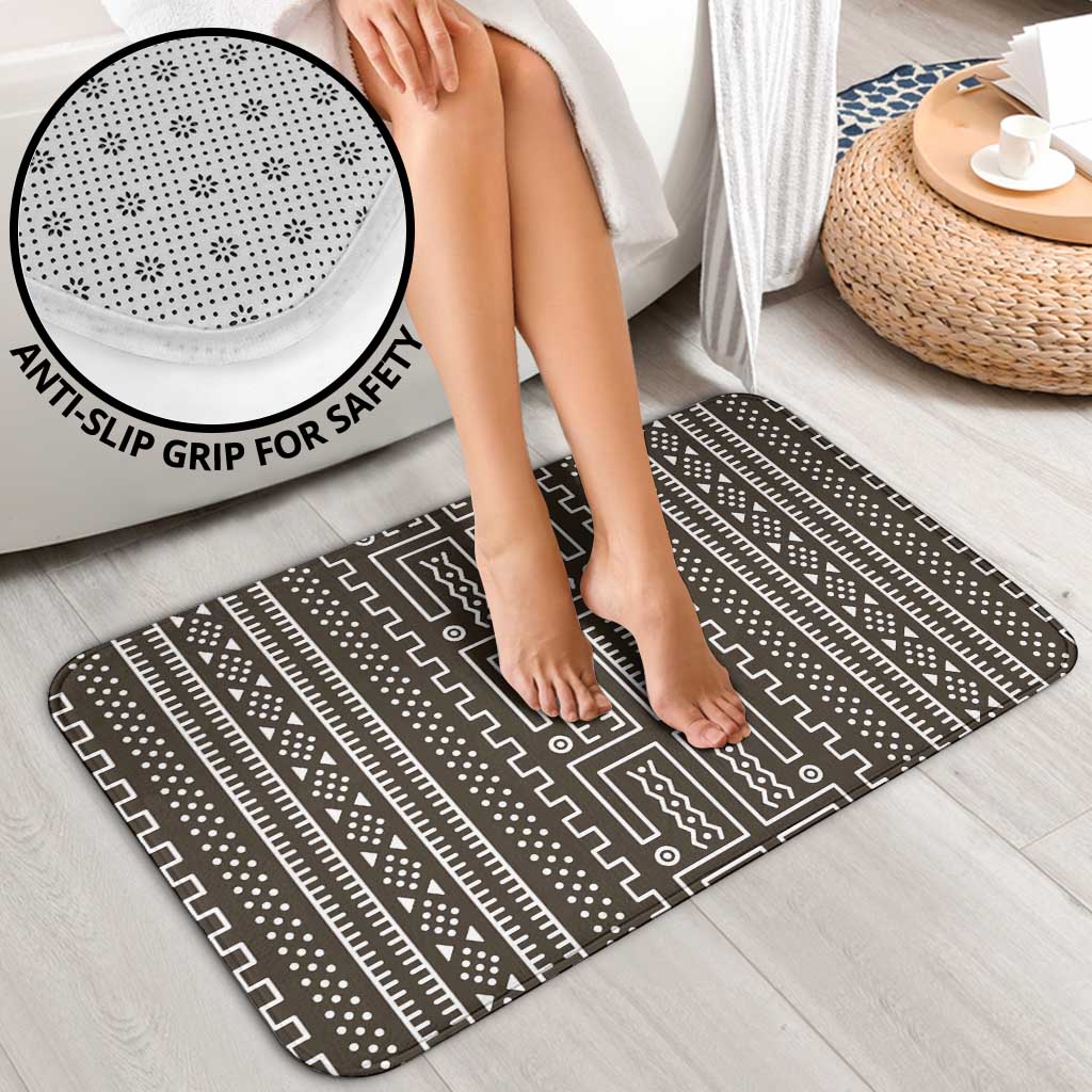 Mali Mud Cloth Bathroom Set Bogolanfini Pattern - Wonder Print Shop