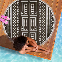 Mali Mud Cloth Beach Blanket Bogolanfini Pattern - Wonder Print Shop