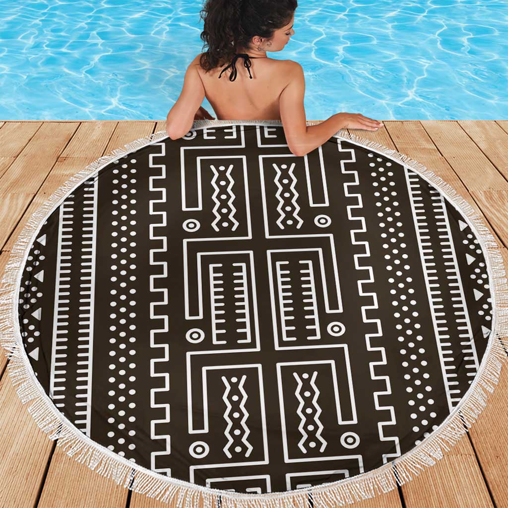 Mali Mud Cloth Beach Blanket Bogolanfini Pattern - Wonder Print Shop