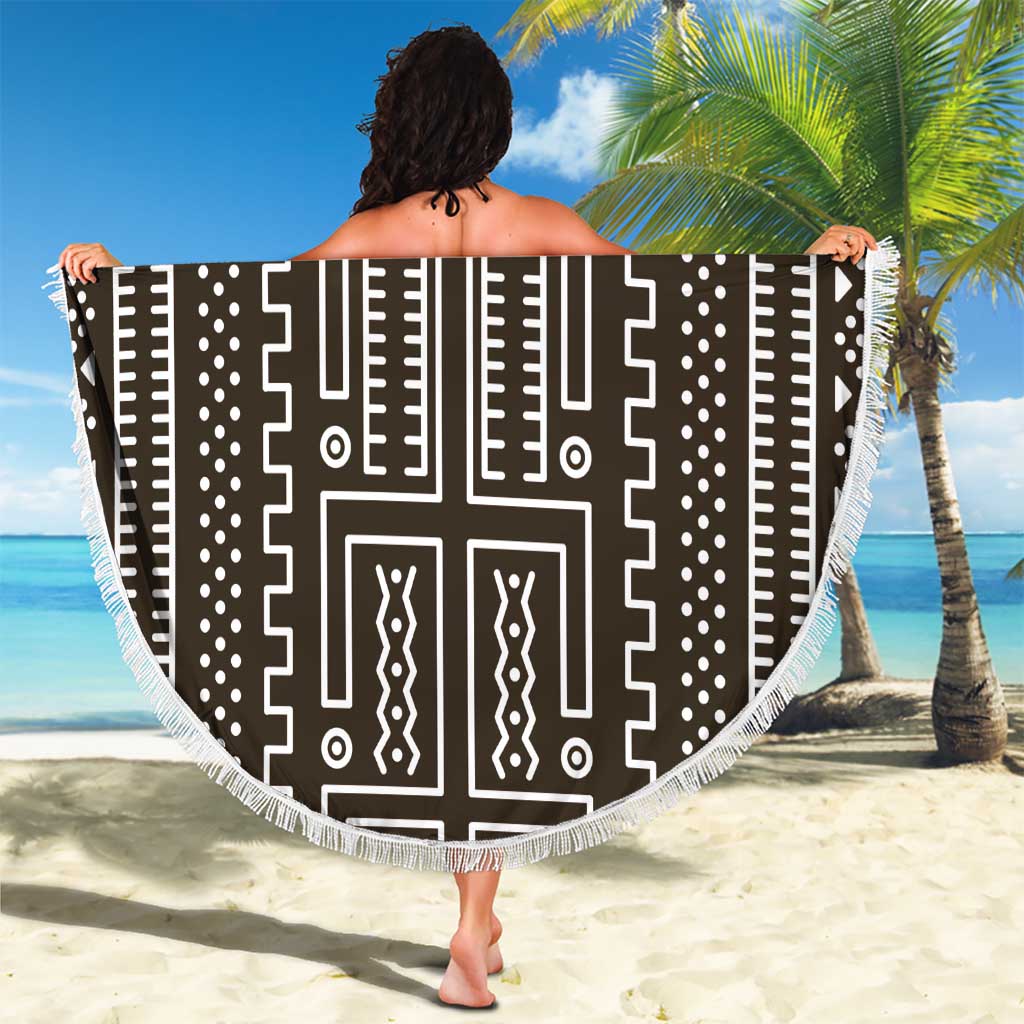 Mali Mud Cloth Beach Blanket Bogolanfini Pattern - Wonder Print Shop