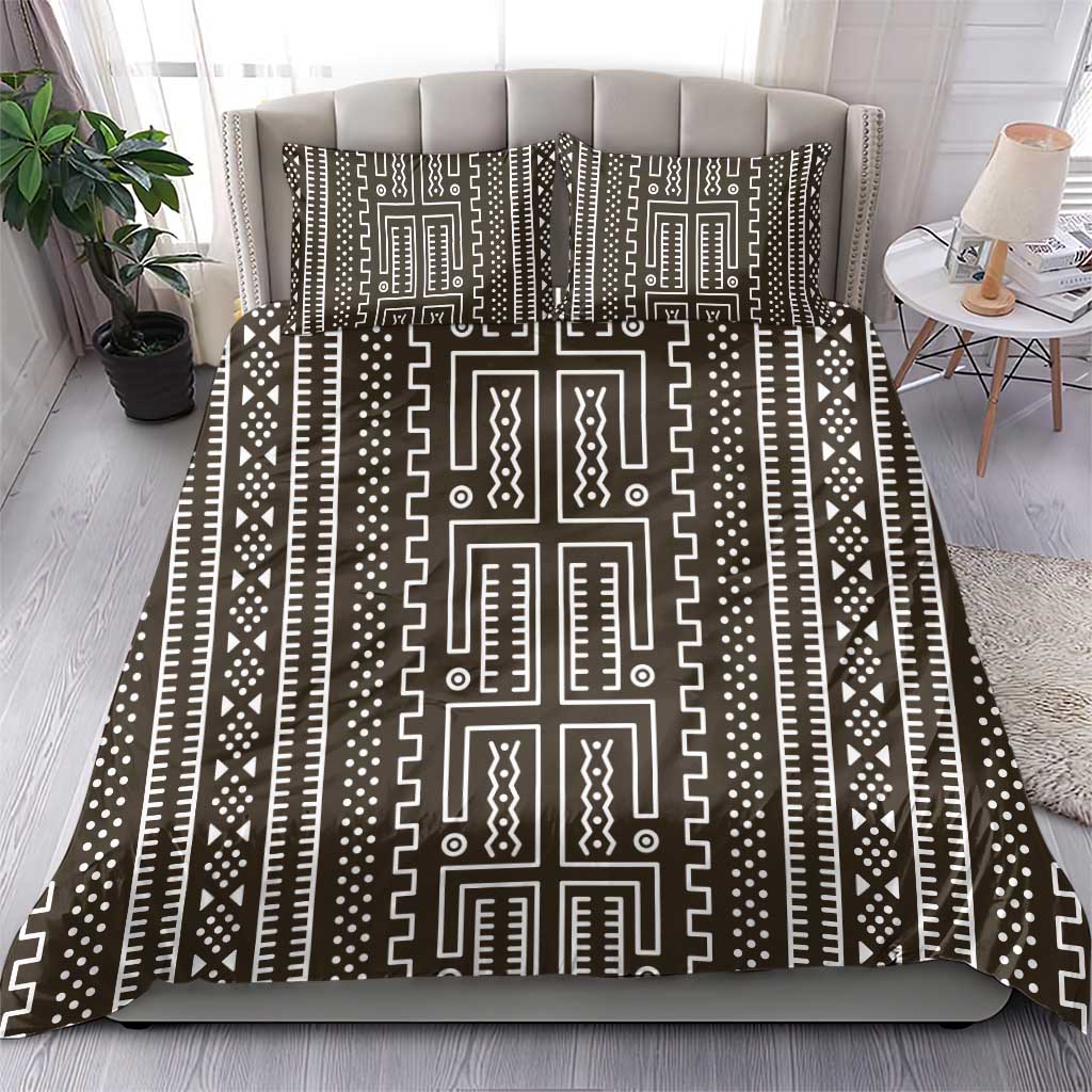 Mali Mud Cloth Bedding Set Bogolanfini Pattern - Wonder Print Shop