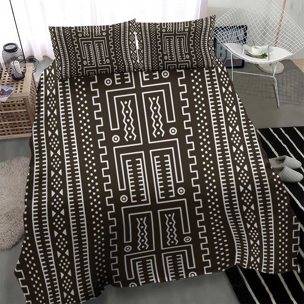 Mali Mud Cloth Bedding Set Bogolanfini Pattern - Wonder Print Shop