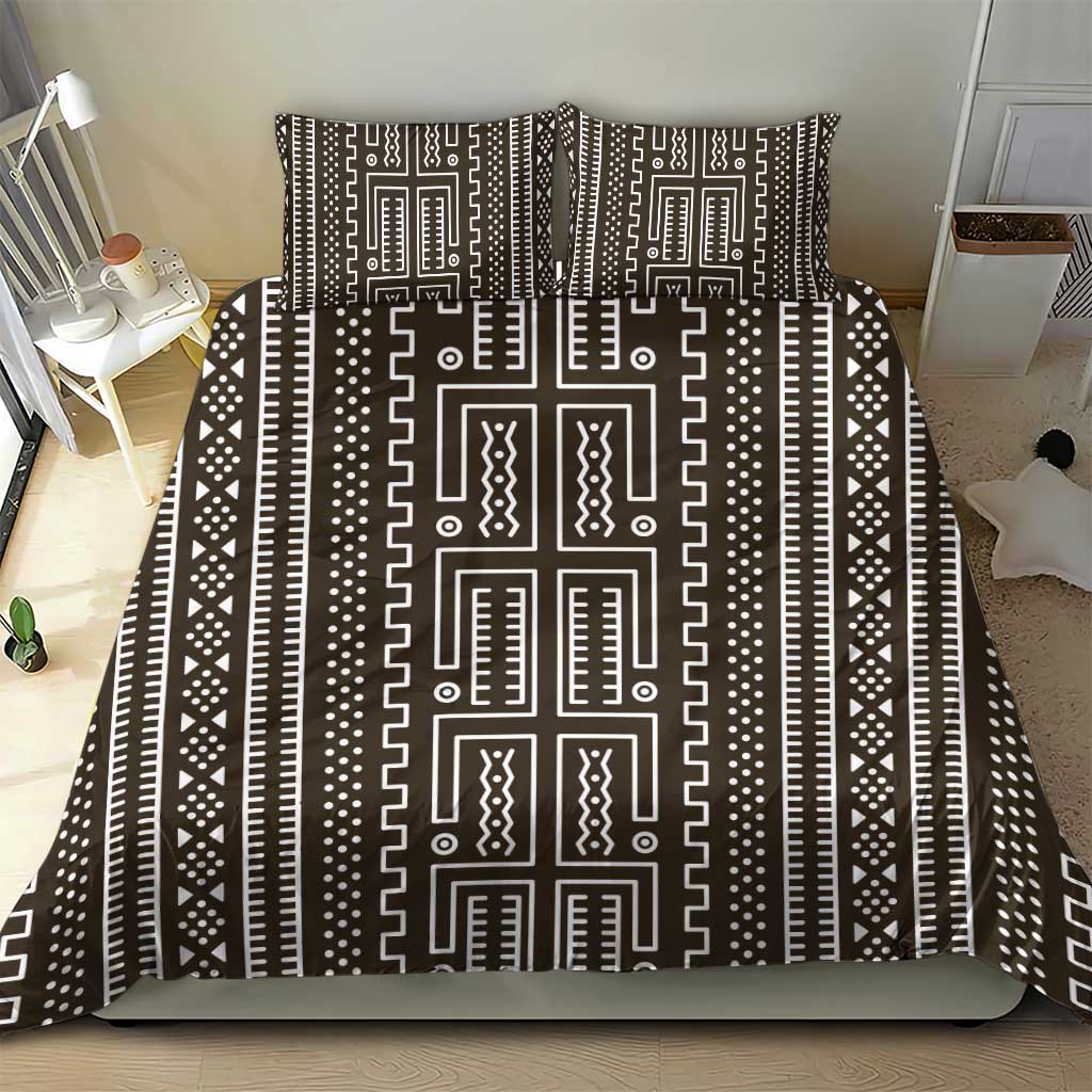 Mali Mud Cloth Bedding Set Bogolanfini Pattern - Wonder Print Shop