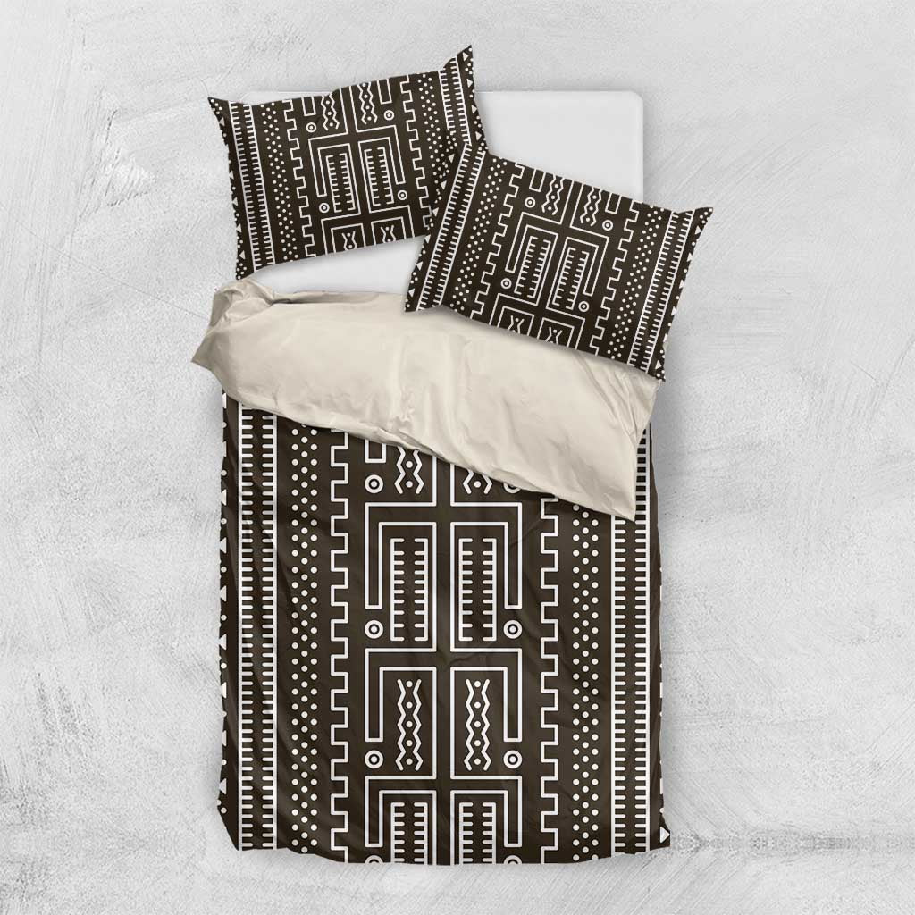 Mali Mud Cloth Bedding Set Bogolanfini Pattern - Wonder Print Shop