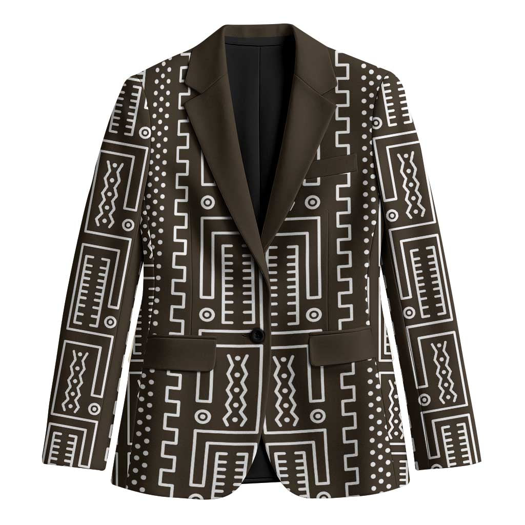 Mali Mud Cloth Blazer Bogolanfini Pattern - Wonder Print Shop