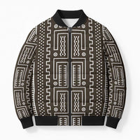 Mali Mud Cloth Bomber Puffer Jacket Bogolanfini Pattern - Wonder Print Shop