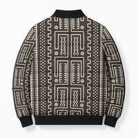 Mali Mud Cloth Bomber Puffer Jacket Bogolanfini Pattern - Wonder Print Shop