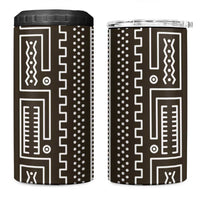 Mali Mud Cloth 4 in 1 Can Cooler Tumbler Bogolanfini Pattern - Wonder Print Shop